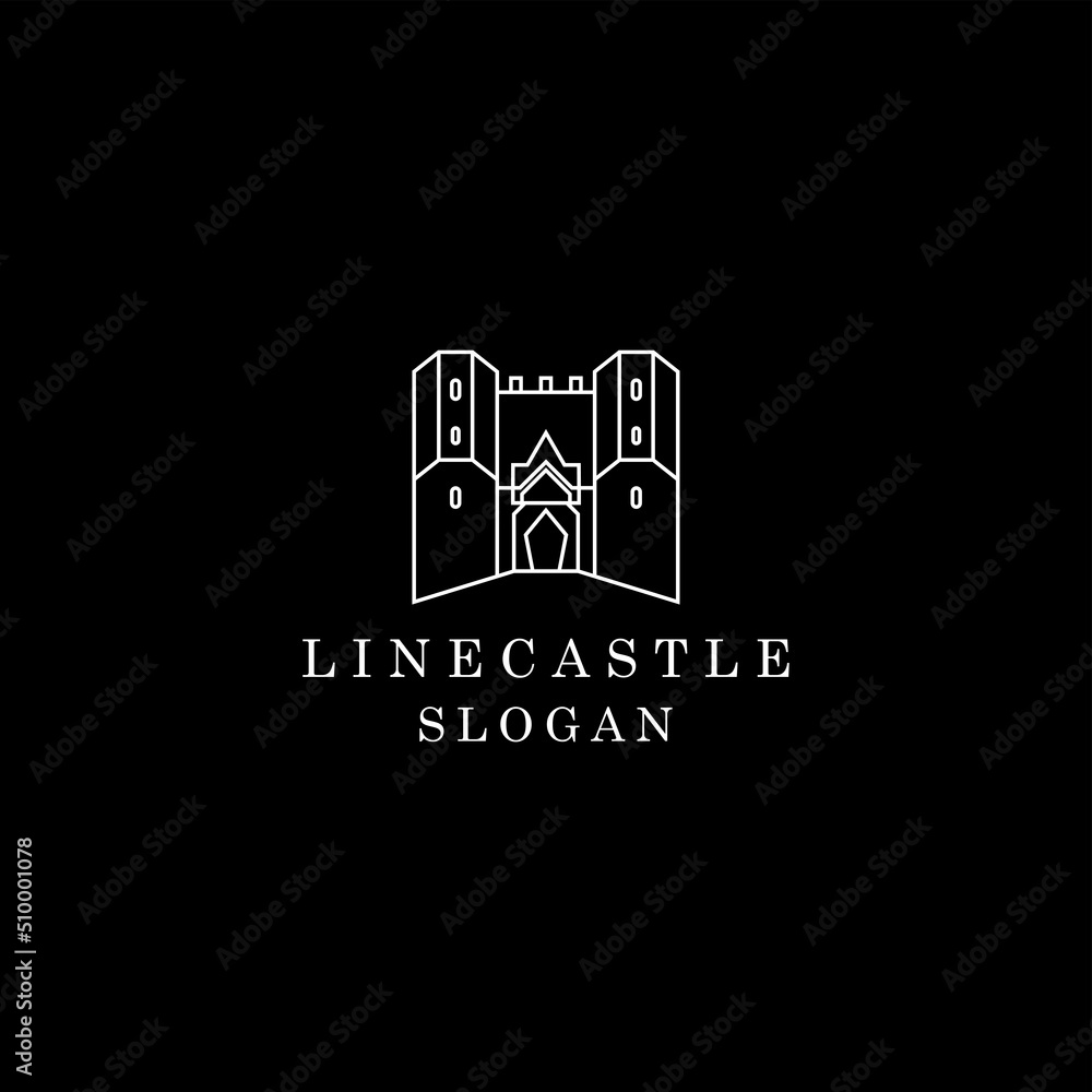 Naklejka premium Castle logo design icon template