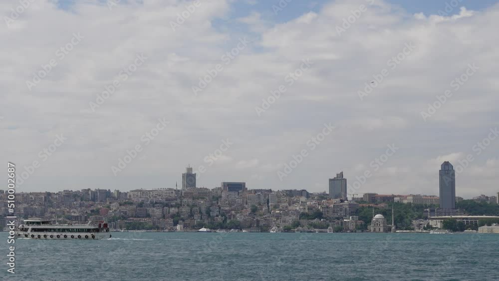 Istanbul Skyline with Bosporus & Boats in the Foreground Istanbul Skyline with Bosporus & Boats in the Foreground