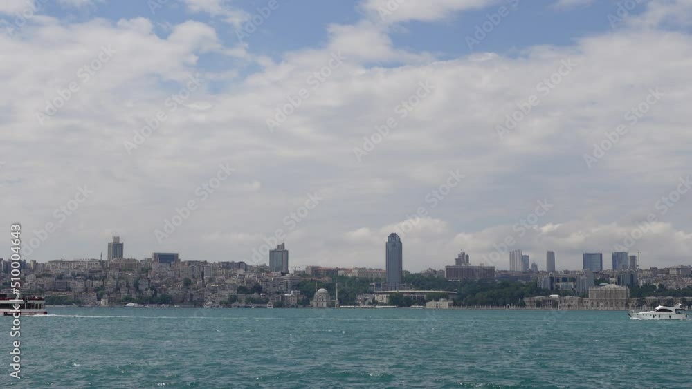 Istanbul Skyline with Bosporus & Boats in the Foreground Istanbul Skyline with Bosporus & Boats in the Foreground