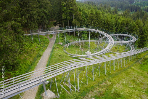 Behang Summer toboggan runs in Hahnklee Bocksberg near Goslar, Harz Mountains, Germany