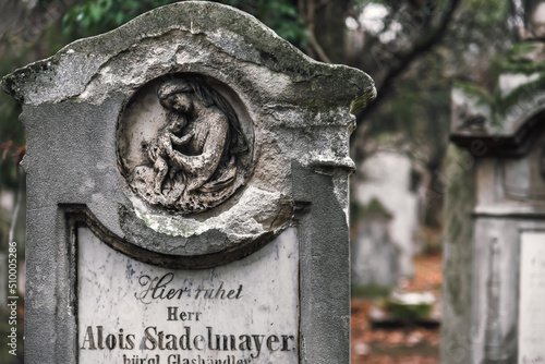 Photography Ancient Gravestone on Saint Marx Cemetery