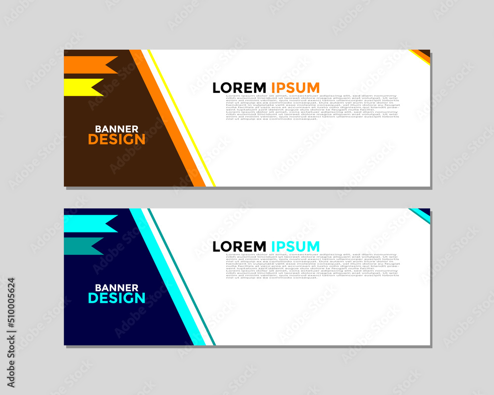 Vector abstract banner design template. Suitable to used for web site or social media.