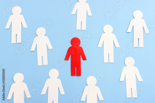 business concept image of people figures  human resources and management concept
