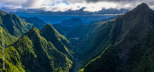 Madeira: view from miradouro balcoes at golden hour
