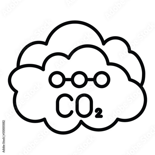 Carbon dioxide Icon Style