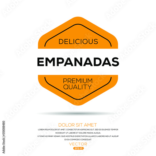 Creative (Empanadas) logo, Empanadas sticker, vector illustration.