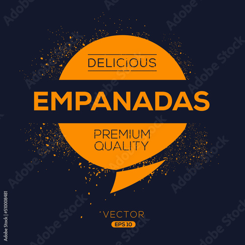 Creative (Empanadas) logo, Empanadas sticker, vector illustration.
