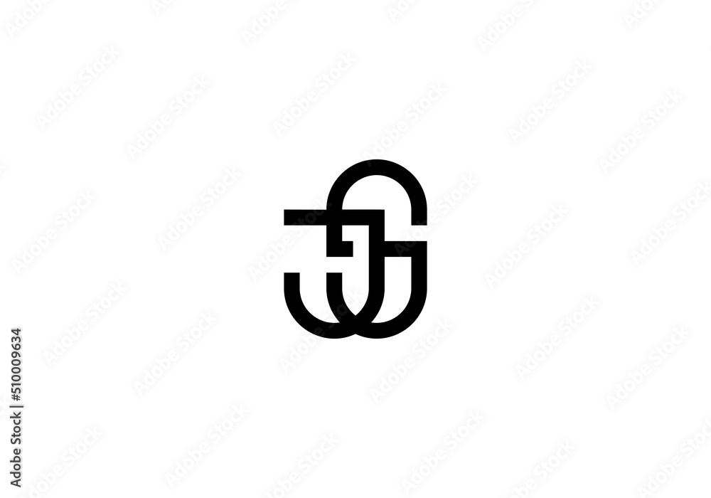 Letter JS logo design vector Letter JS logo design vector