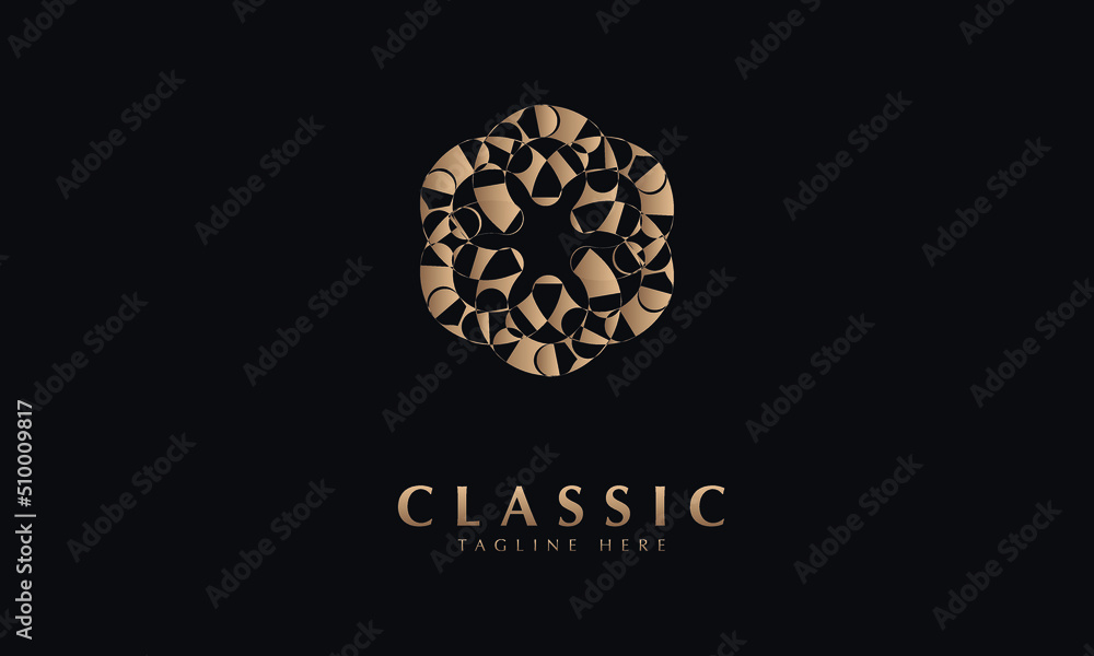 Link abstract icon silhouette vector monogram logo template Link abstract icon silhouette vector monogram logo template