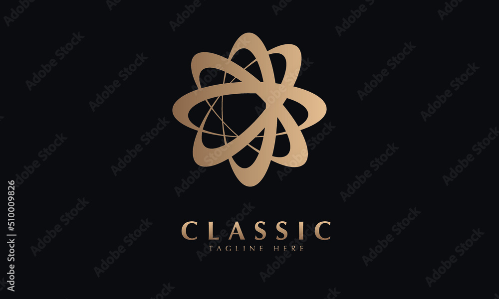Link abstract icon silhouette vector monogram logo template