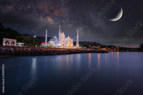 Photography night view of the city