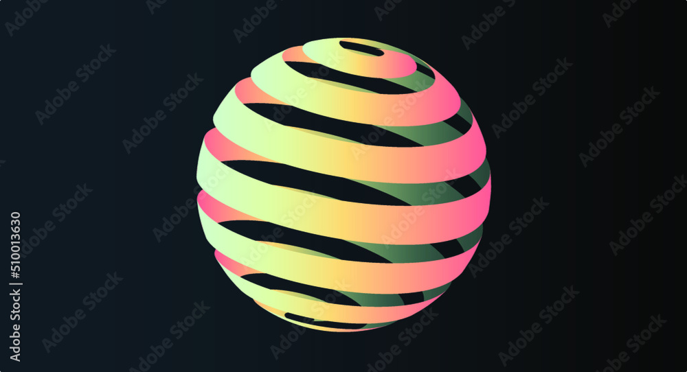 Abstract 3D Ball Vector Illustration Abstract 3D Ball Vector Illustration
