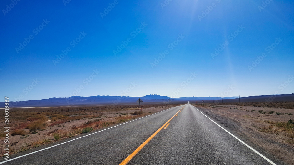 straight road in dessert prairies