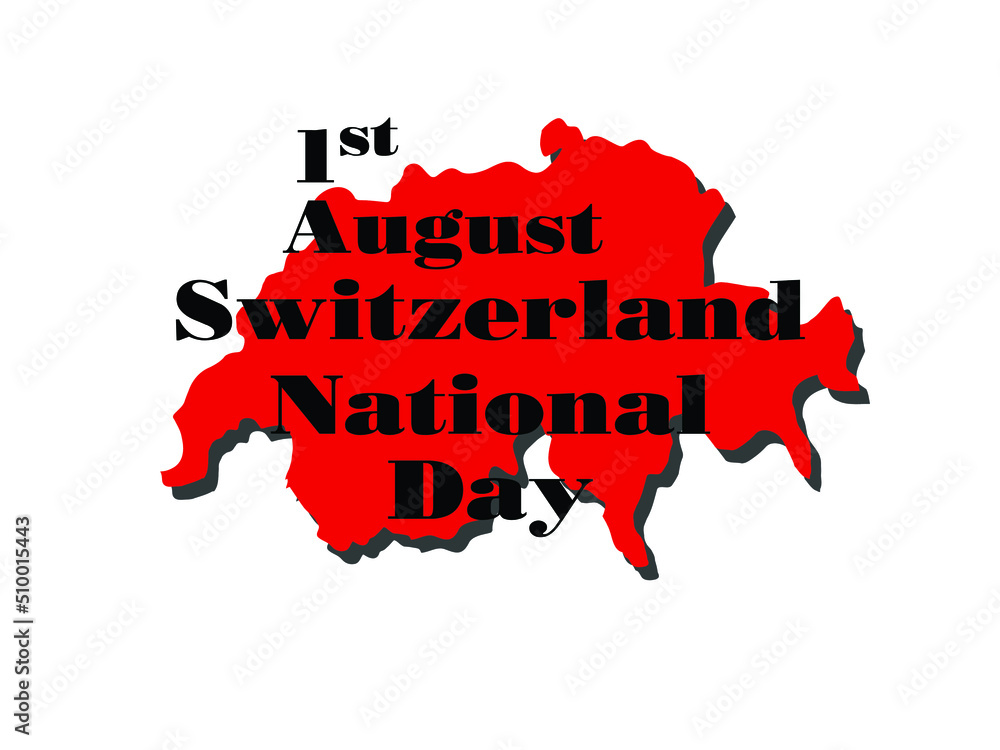 Switzerland National day, 1st August Graphic trendy design