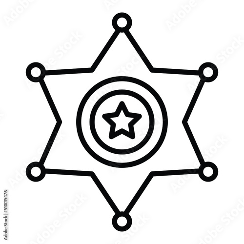 Sheriff Badge Icon Style