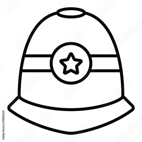 Police Helmet Icon Style