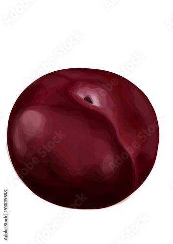 plum isolated on white background