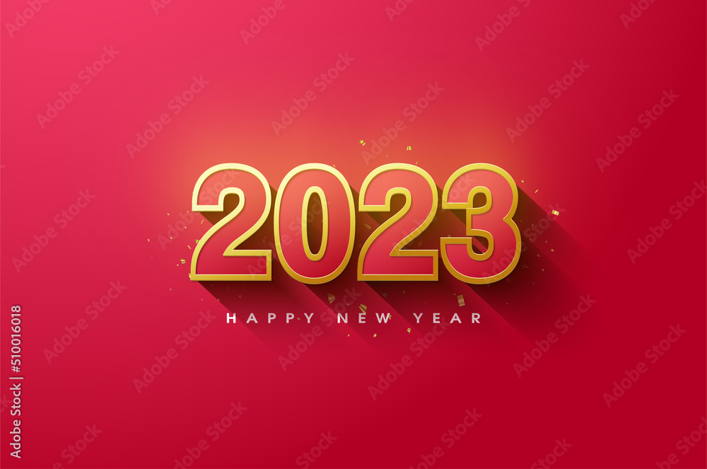 2023 happy new year background illustration