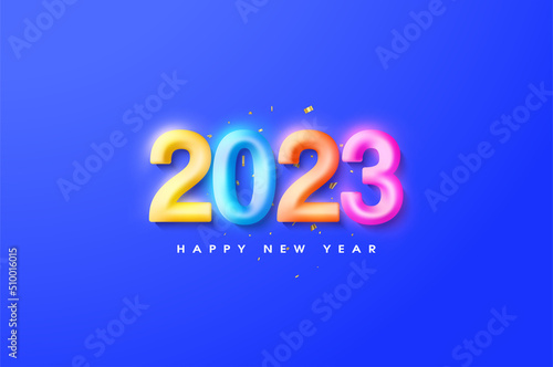 2023 happy new year background illustration