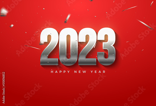 2023, happy new year background illustration