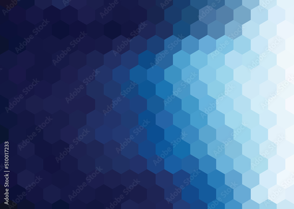 Hexagon blue white gradient background vector Hexagon blue white gradient background vector