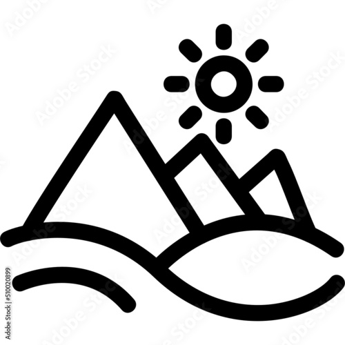 Pyramid Landscape Icon