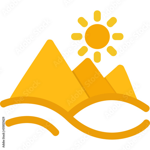 Pyramid Landscape Icon