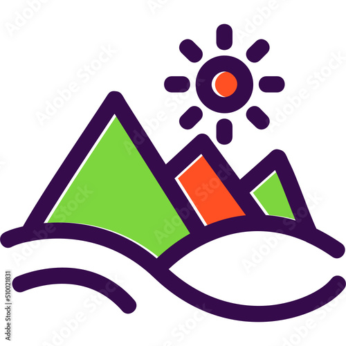 Pyramid Landscape Icon