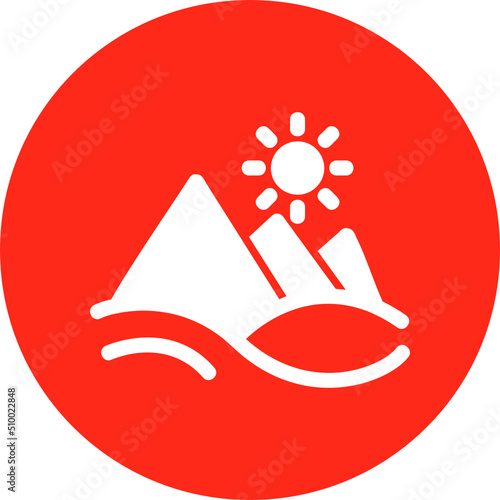 Pyramid Landscape Icon