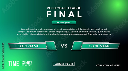 Television broadcast media title banner template.