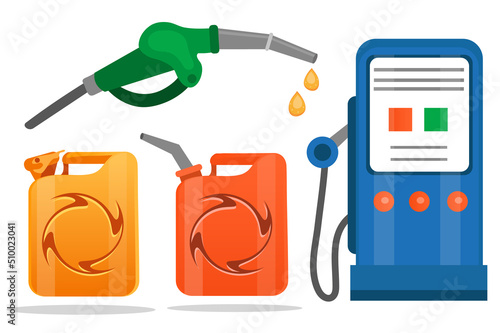  petrol fuel icon set canister, Rising gas prices