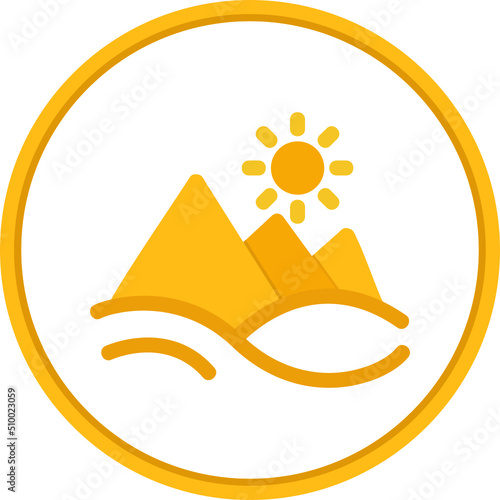 Pyramid Landscape Icon