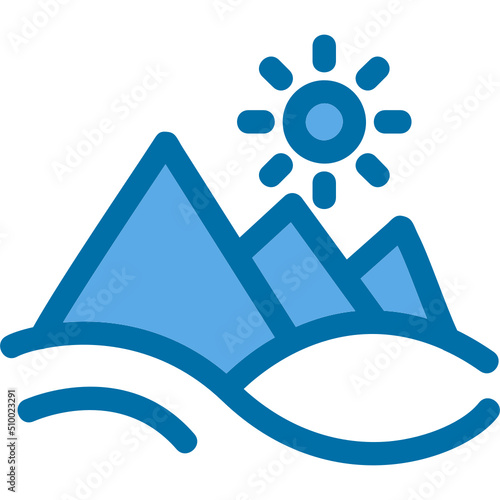 Pyramid Landscape Icon