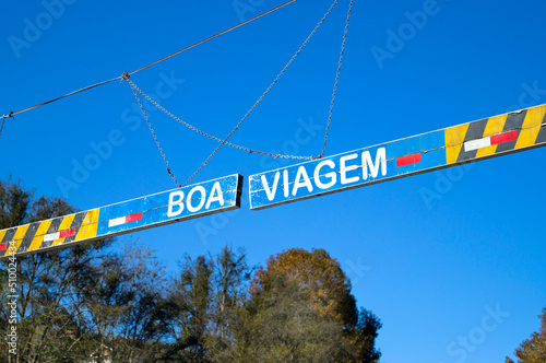 Good trip warning on departure from Campos do Jordao, Saõ Paulo, Brazil