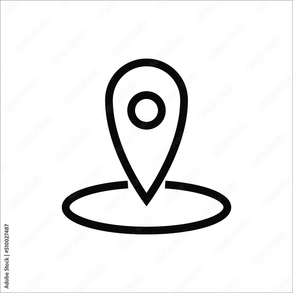 Pin icon vector. Location sign Isolated on white background. Navigation map, gps, direction, place, compass, contact, search concept. Pin icon vector. Location sign Isolated on white background. Navigation map, gps, direction, place, compass, contact, search concept.