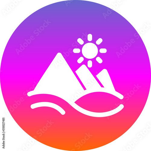 Pyramid Landscape Icon