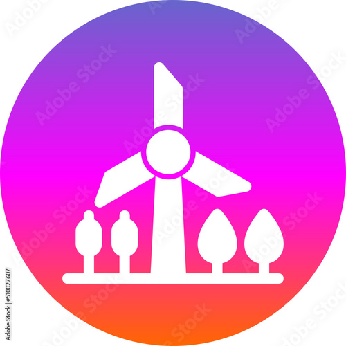 Windmill Landscape Icon