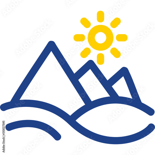 Pyramid Landscape Icon