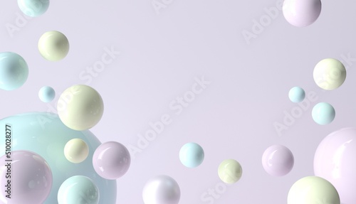 3D pink background abstract texture with bubble party.