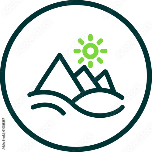 Pyramid Landscape Icon