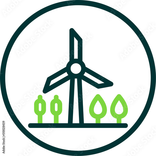 Windmill Landscape Icon