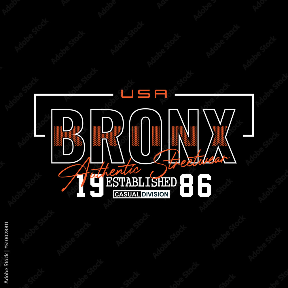 Fototapeta premium bronx denim streetwear t-shirt and apparel