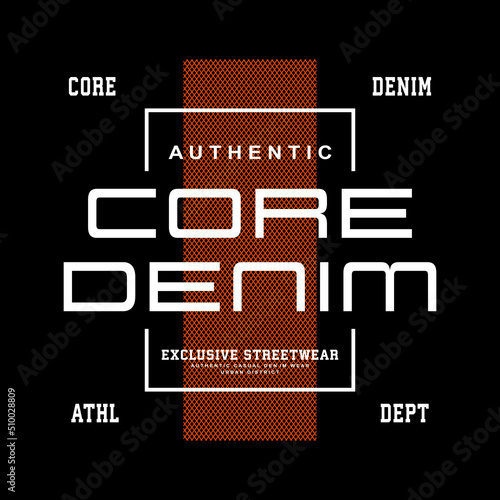core denim streetwear t-shirt and apparel