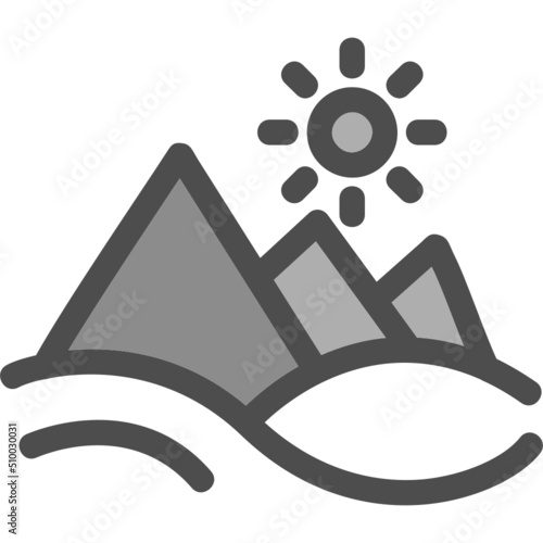 Pyramid Landscape Icon