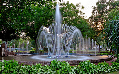 fountain in the park beautification of city new Delhi India