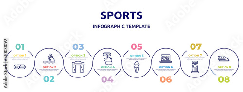 Fotografia sports concept infographic design template