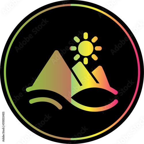 Pyramid Landscape Icon