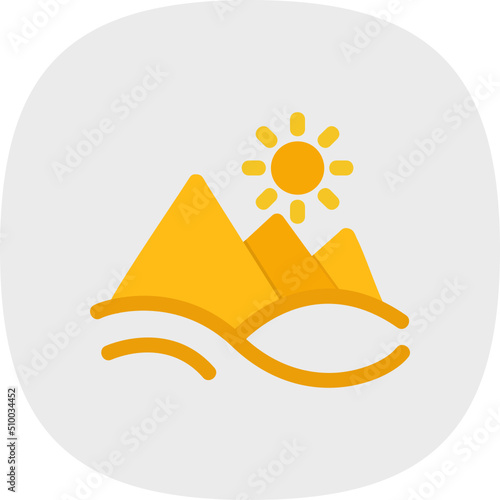 Pyramid Landscape Icon