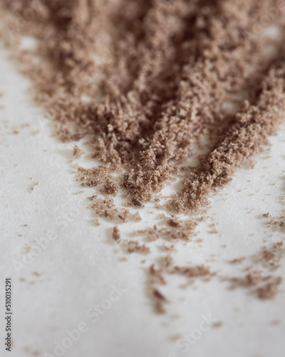 Cannabis dry hash extract with a light background