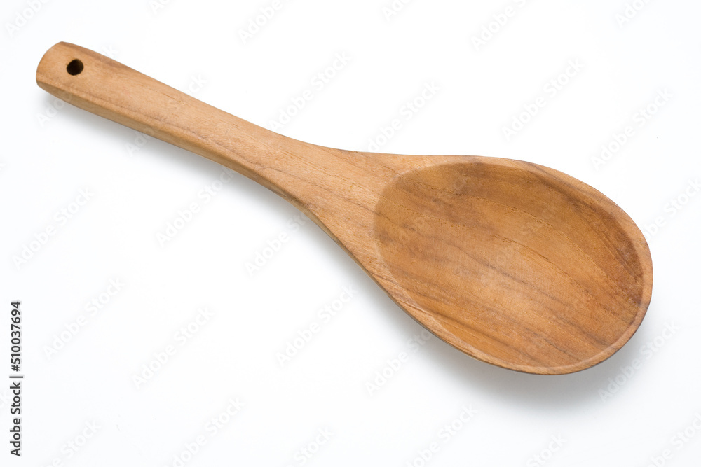 Empty wooden spoon isolated on white. Empty wooden spoon isolated on white.
